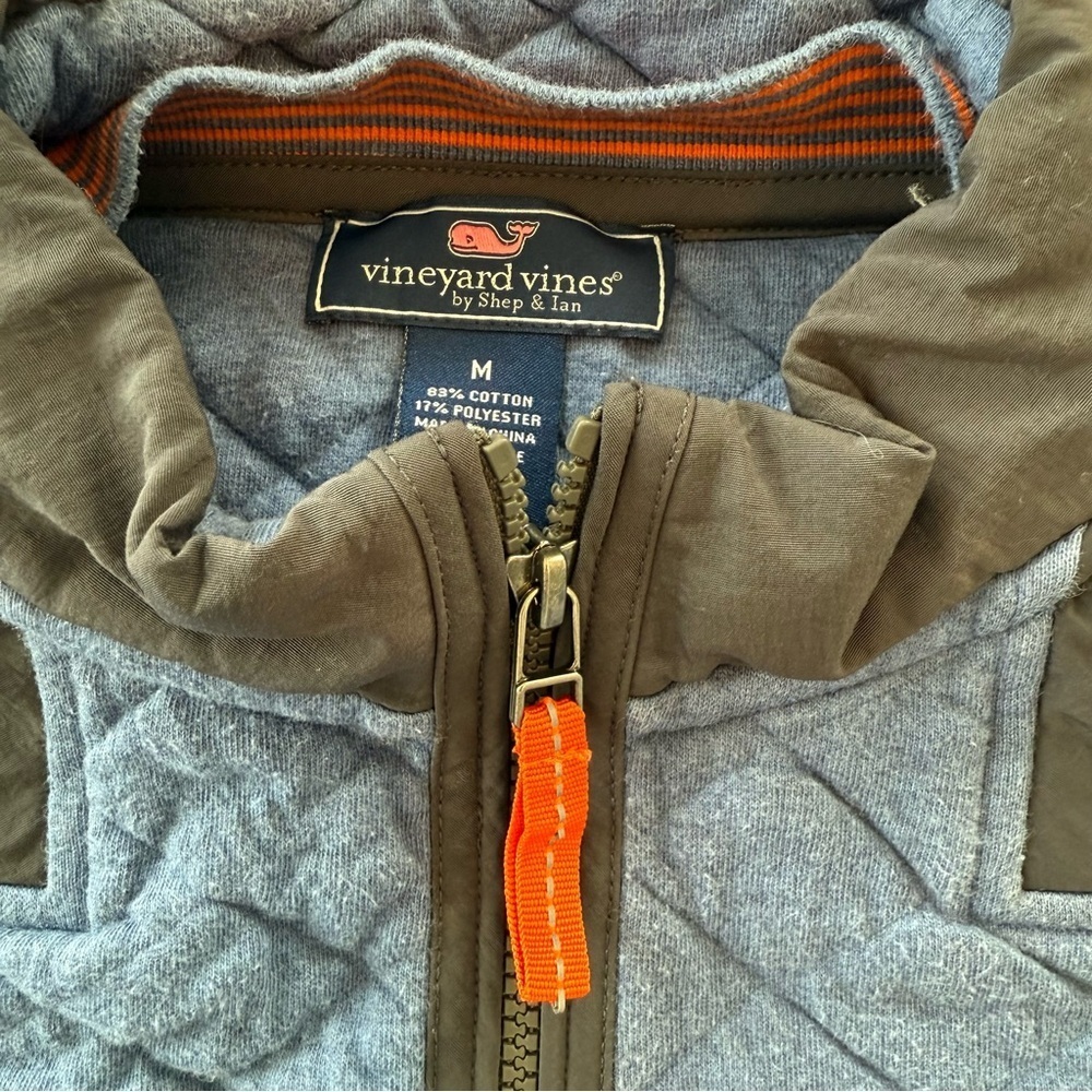 Vineyard Vines Coral Pink and Slate Blue Quarter-Zip Sweatshirts - Picture 9 of 16